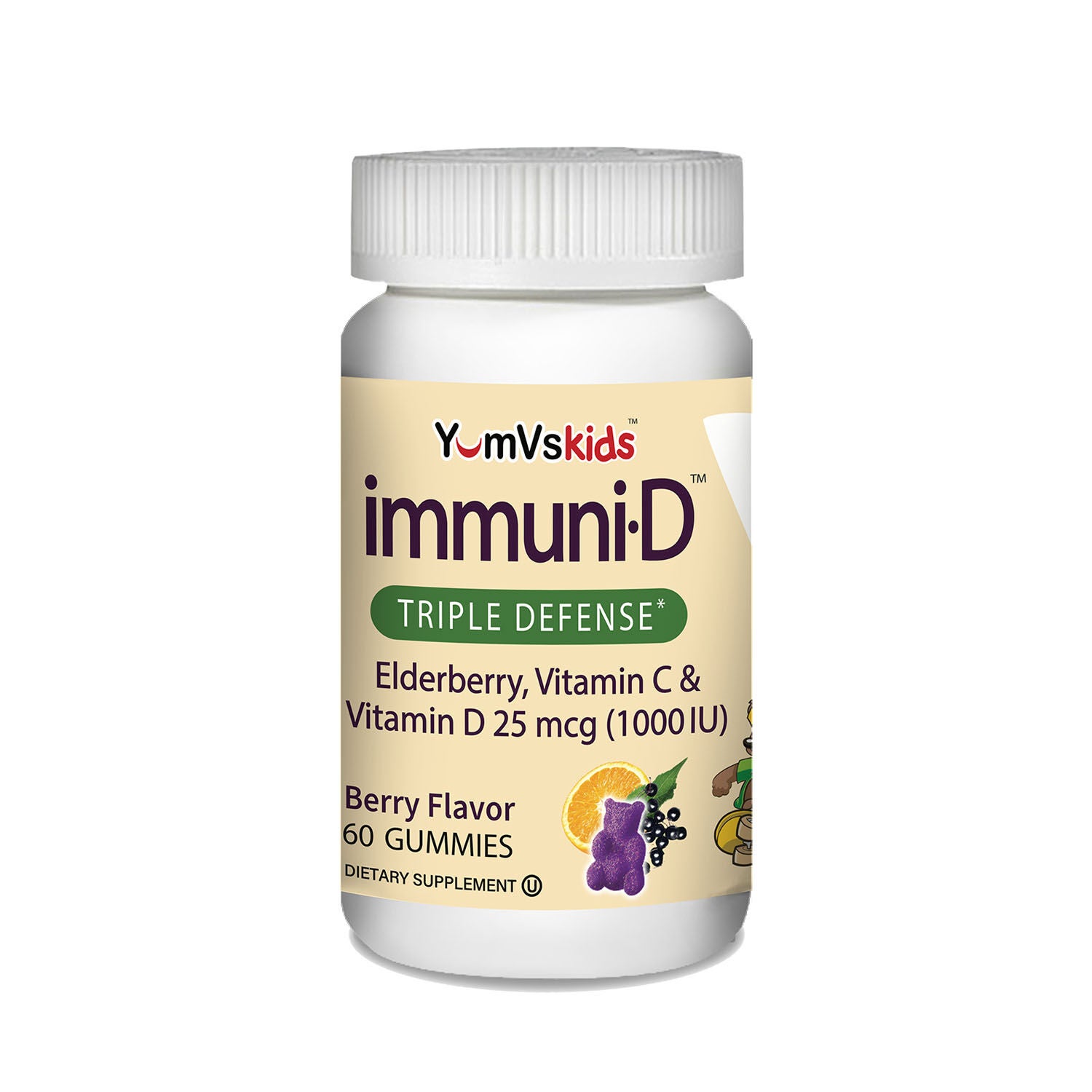 YumVs™ Kids Immuni-D Triple Defense - 60 Gummies (30 Servings)